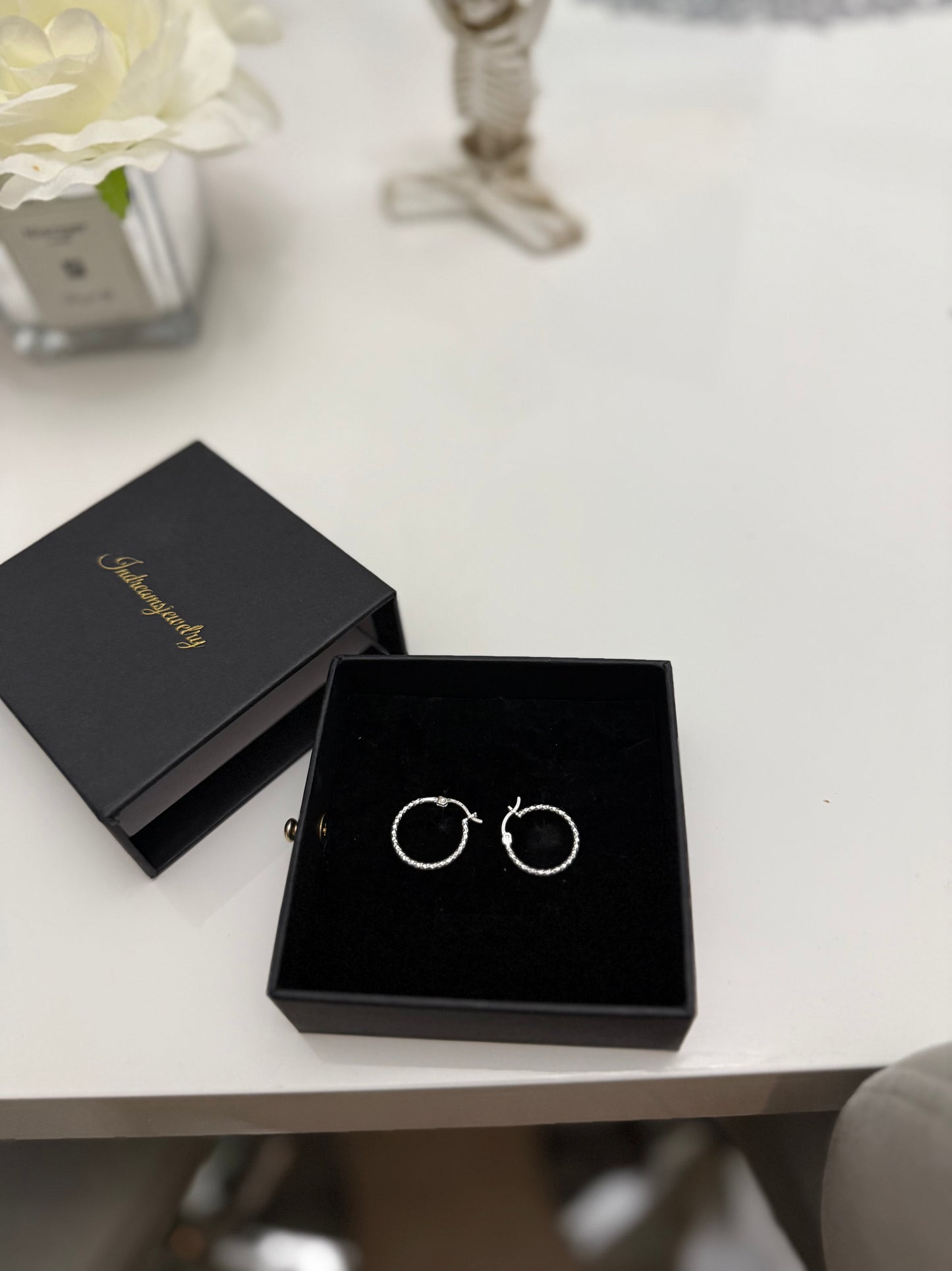 Sterling silver hoops