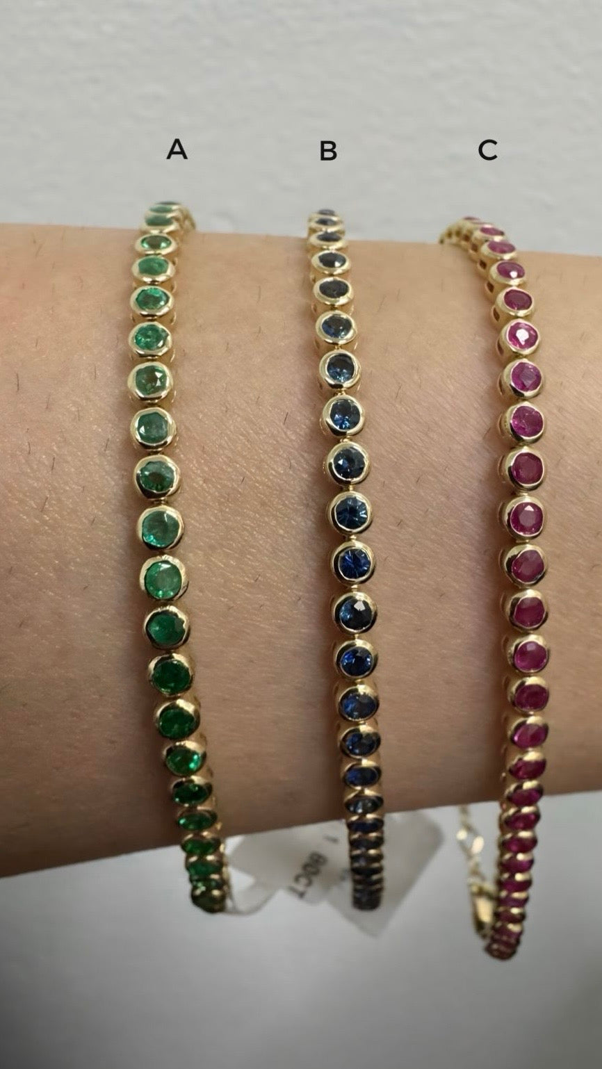 Color stone bracelets