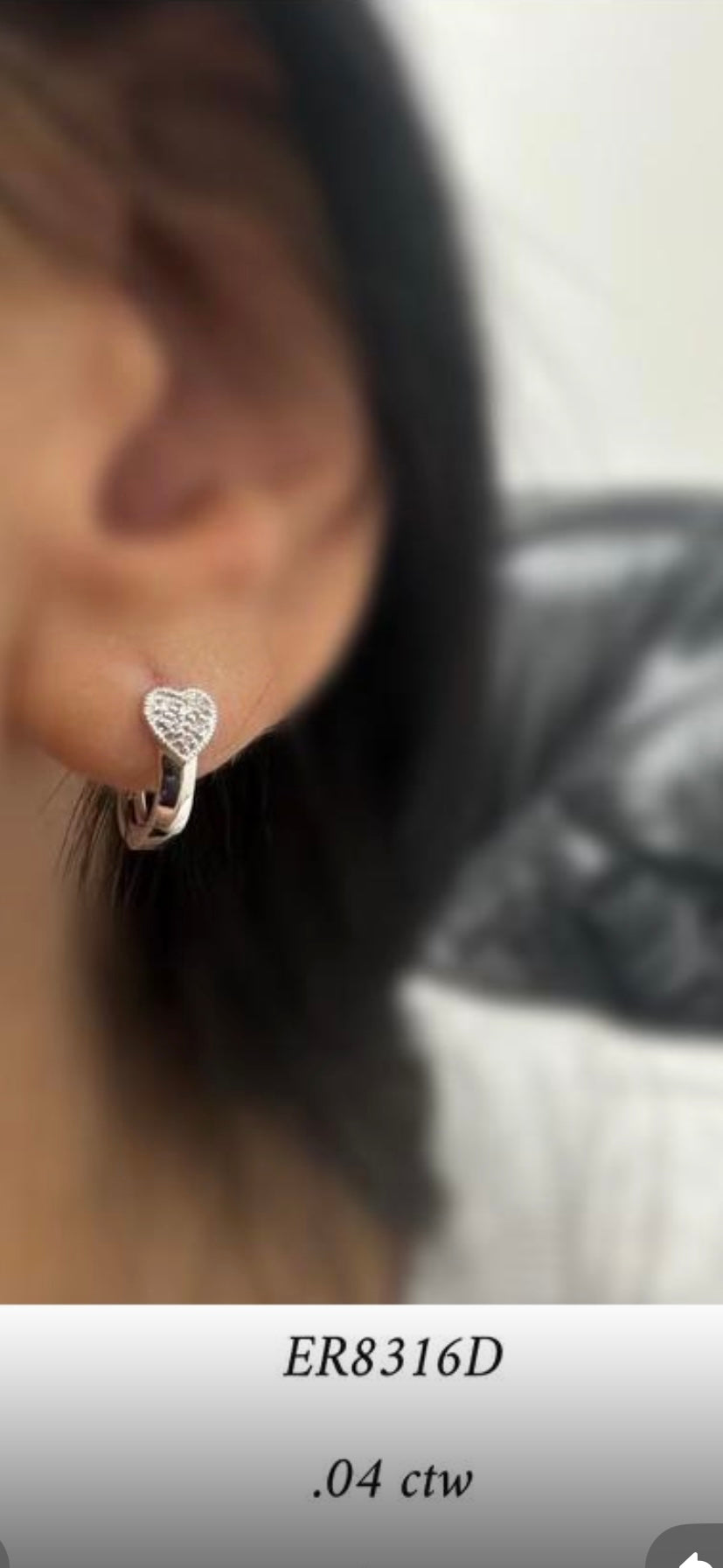 Diamond Huggies Heart Collection