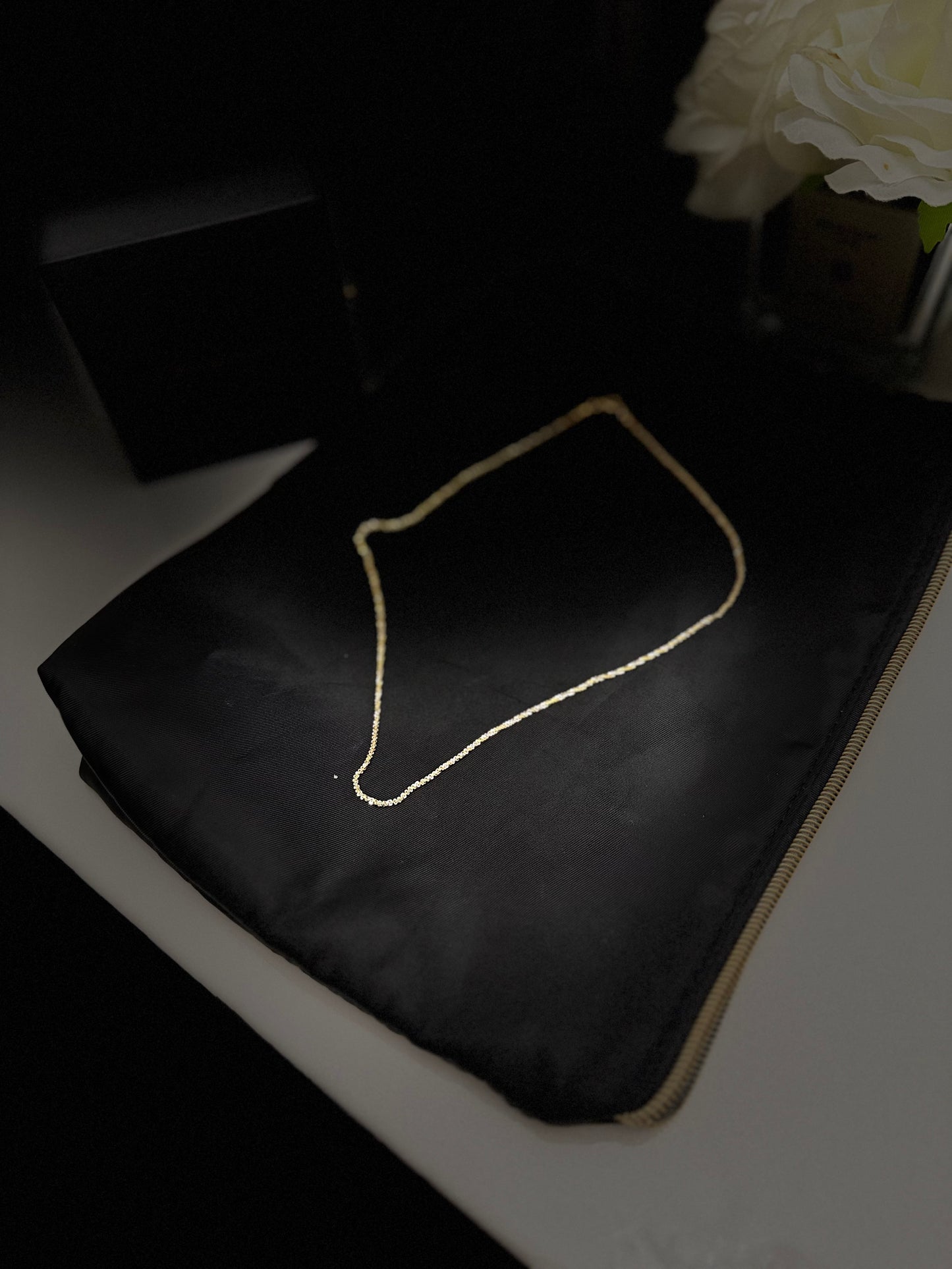 18 k gold plated silver & gold necklace