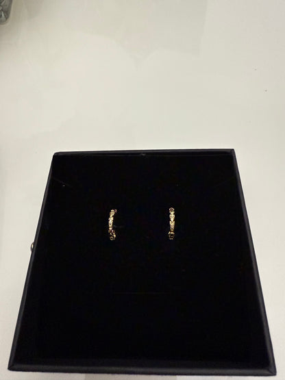 18 k gold plated hoop earrings