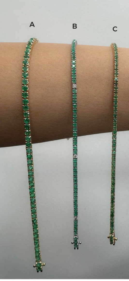 Emerald tennis Bracelets