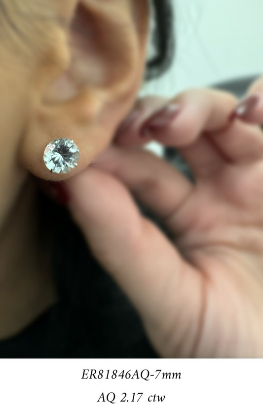 Aquamarine stud earrings