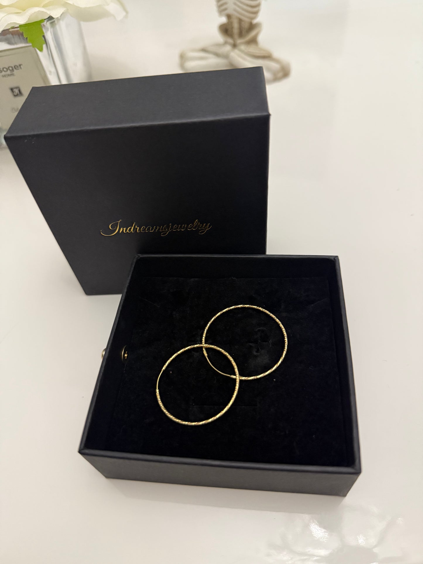 18 k gold plated hoops
