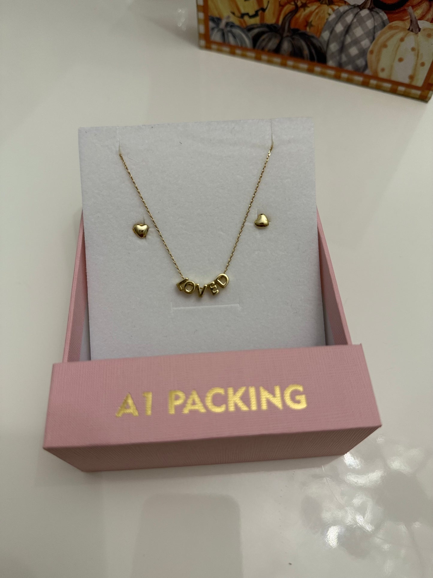 18k gold plated matching set