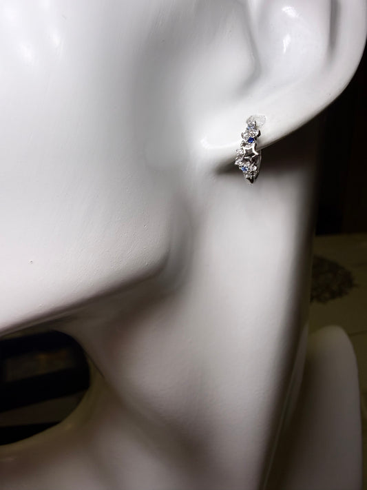 925 sterling silver star hoops