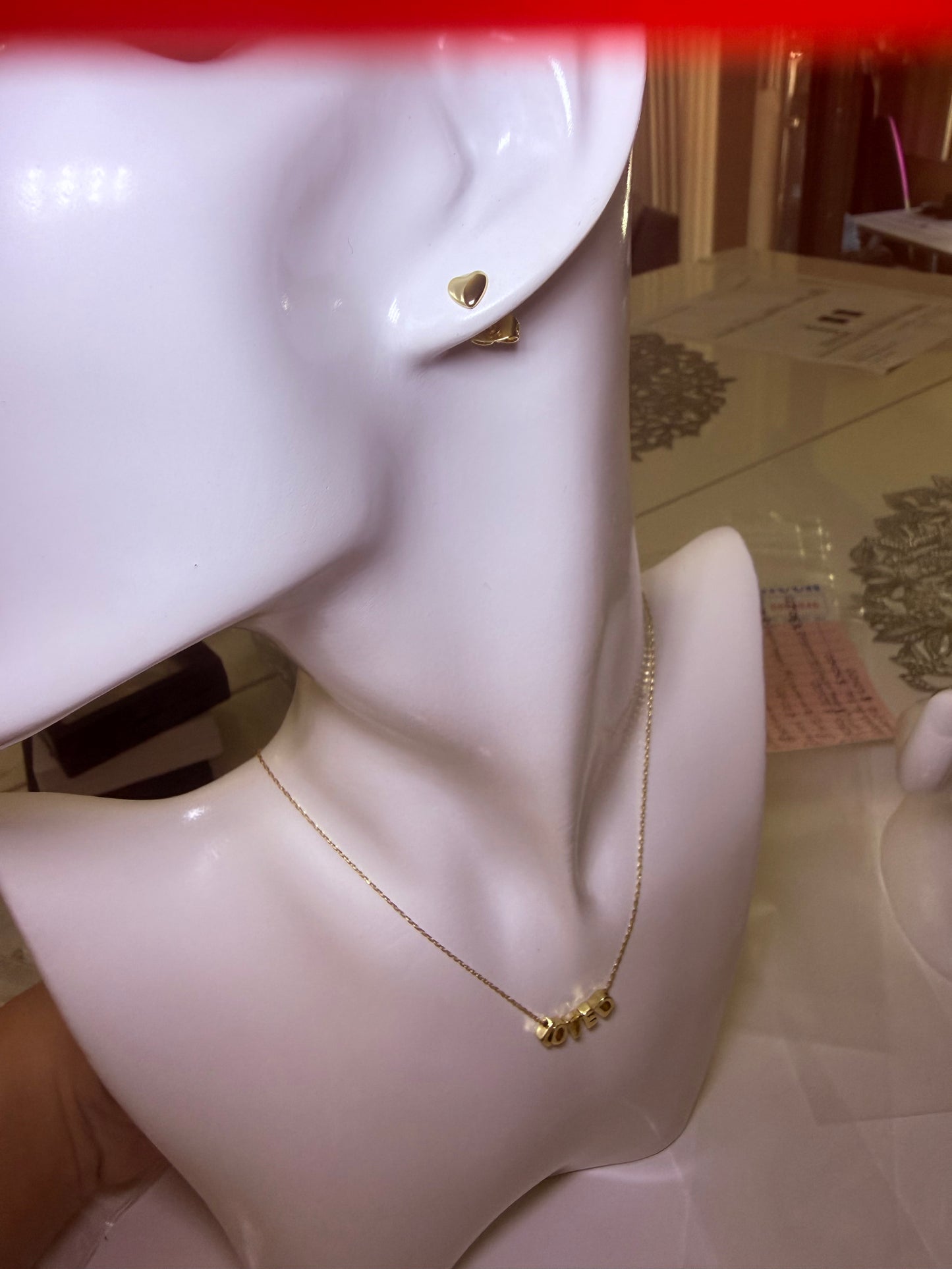 Gold plated love set