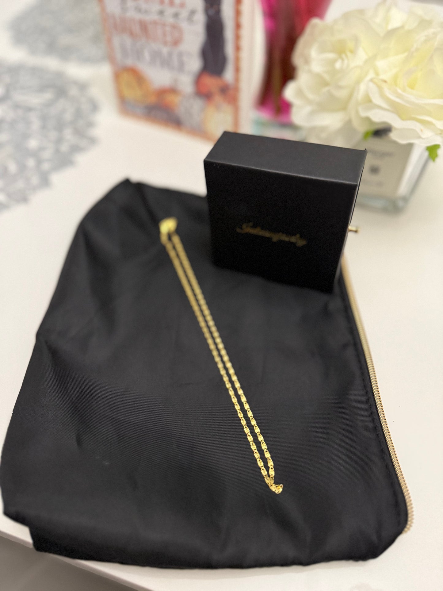18 k gold plated necklace
