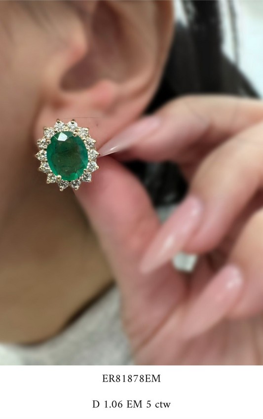 Emerald diamond vintage style