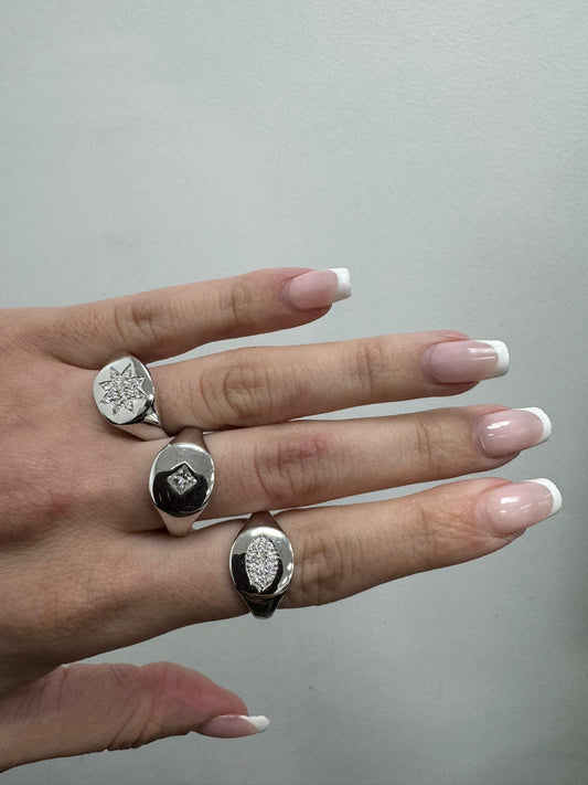 Diamond 14k rings 3 different styles
