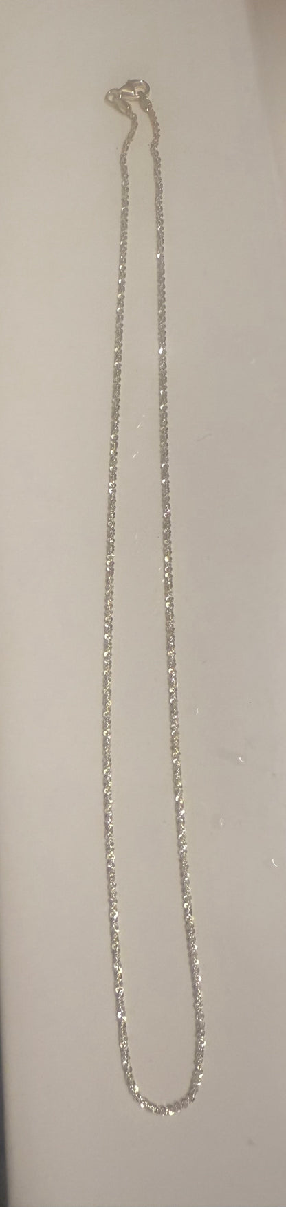 18 k gold plated silver & gold necklace