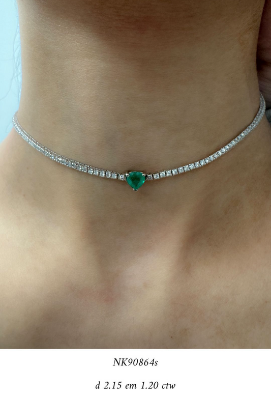 Diamond & Emerald Choker