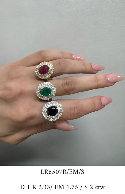 Diamond stud rings 3 options available