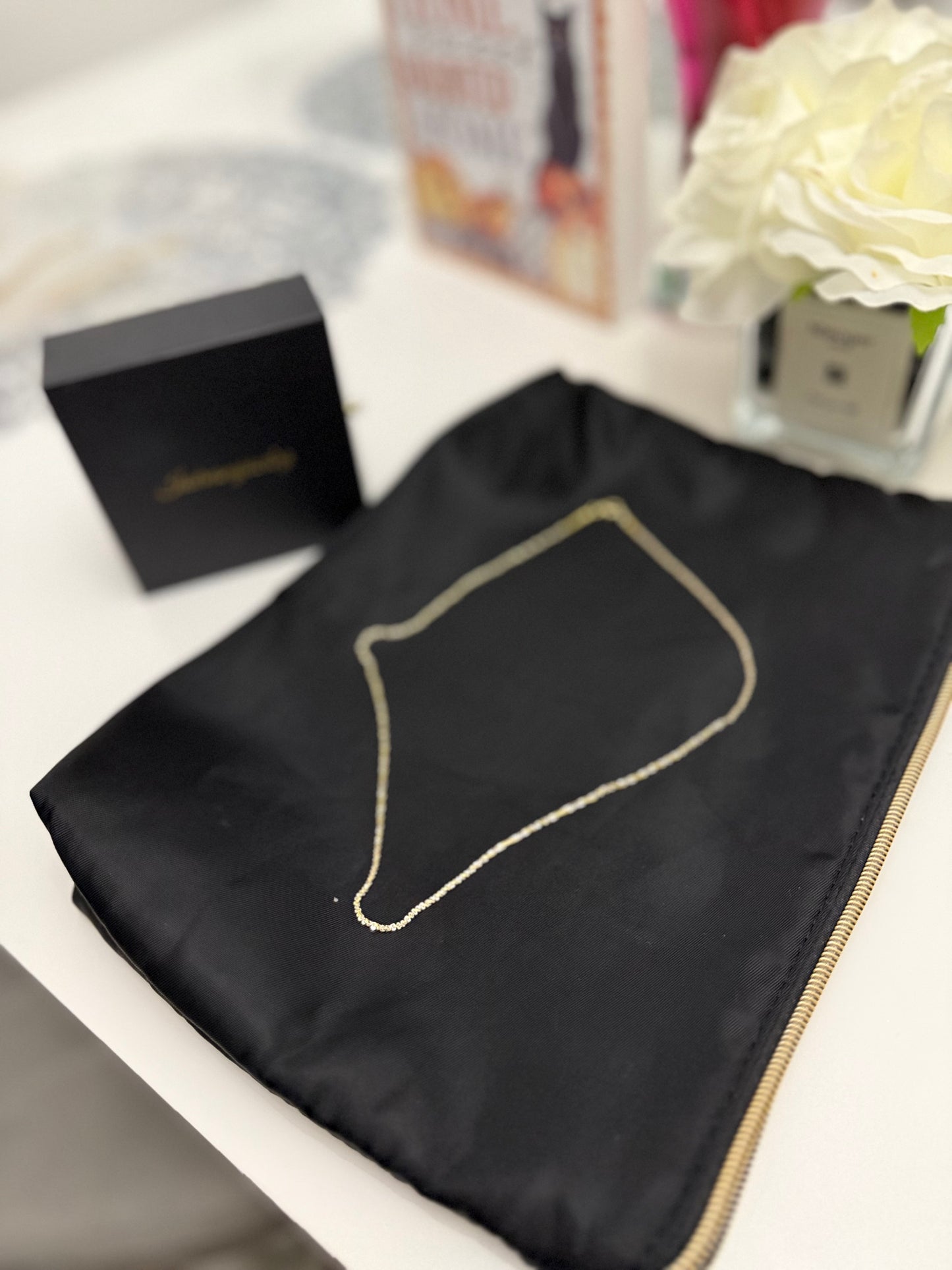 18 k gold plated silver & gold necklace