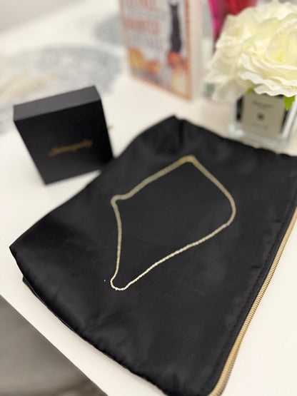 18 k gold plated silver & gold necklace