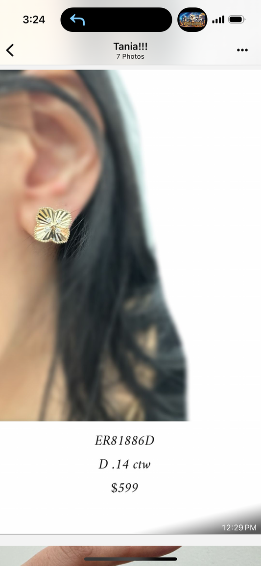 Gold 14k pair of earrings