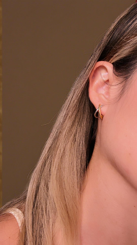 18k gold plated hoops