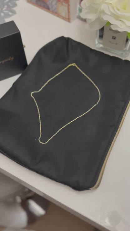 18 k gold plated silver & gold necklace