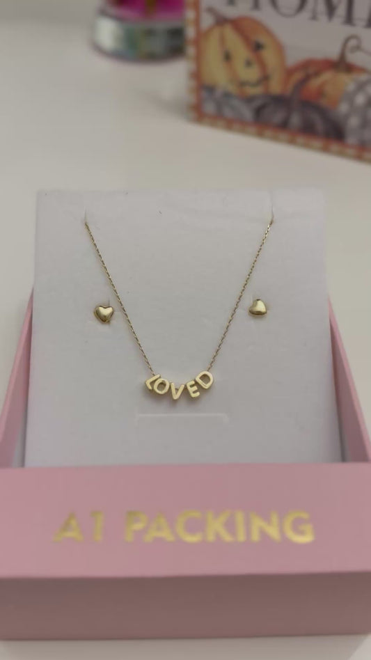 18k gold plated matching set