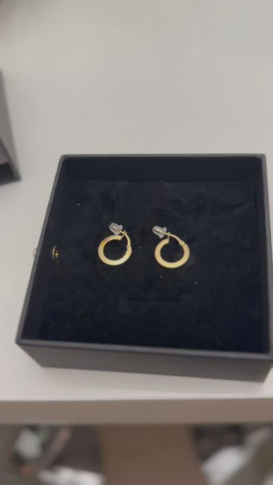 18 k gold plated hoops