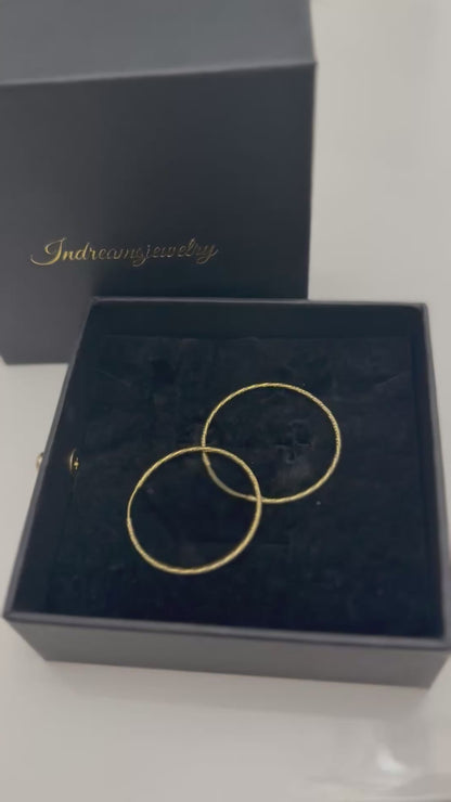 18 k gold plated hoops
