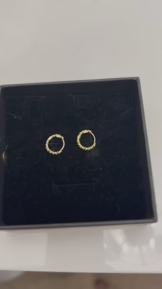 18 k gold plated hoop earrings