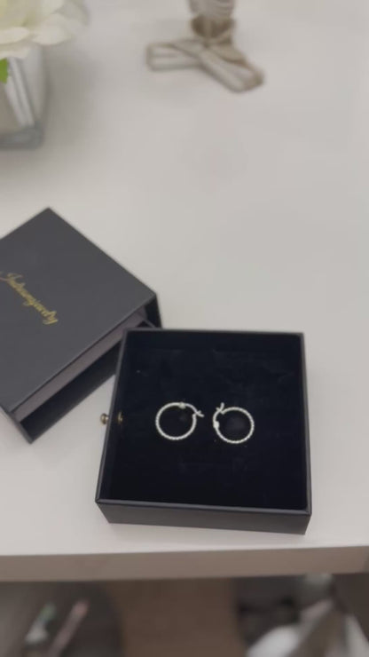 Sterling silver hoops